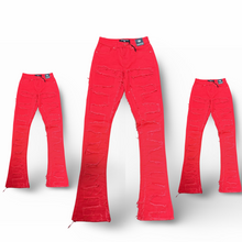 Load image into Gallery viewer, ARK| Red Denim Jeans(Stacked)