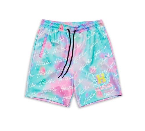REA| Pink/Blue Tie Dye “Hustler” Shorts