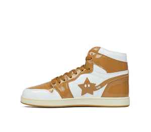 REA| Brown\White “Shooting star” sneakers