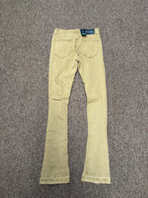 Load image into Gallery viewer, WM| Khaki Rip Denim jeans(Stacked)