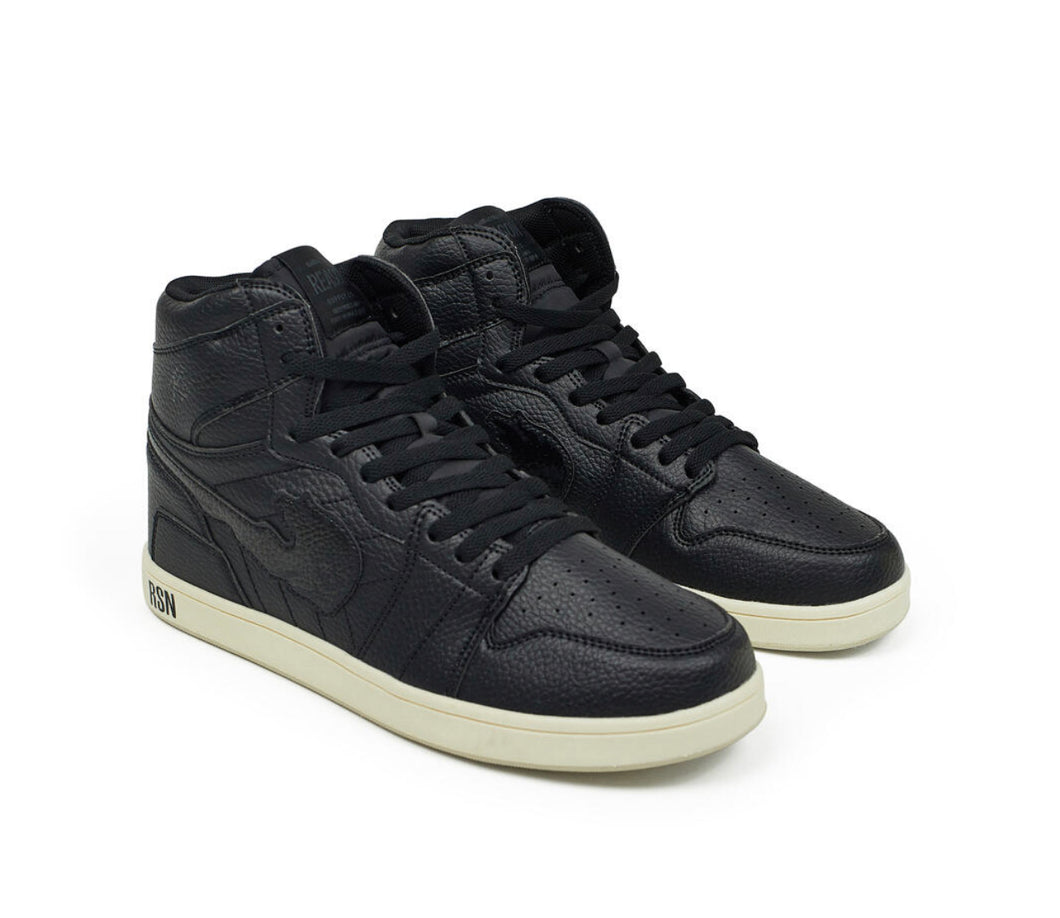 REA| Black\Cream “Flaming Skull” sneakers