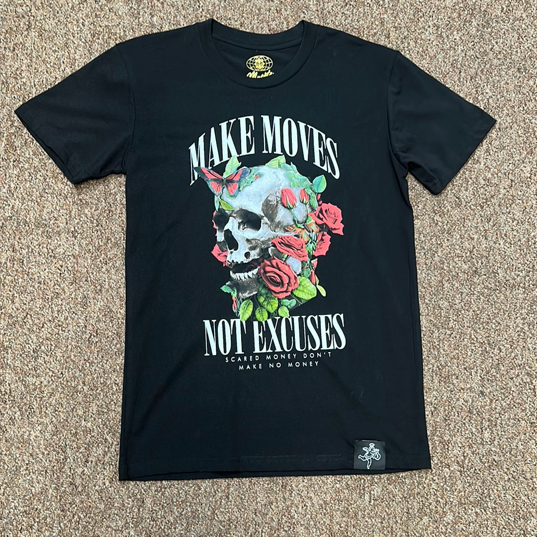 HM| Black “Make moves Not Excuses” tee