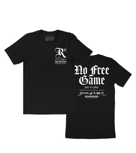 R&R| Black “No free game” tee