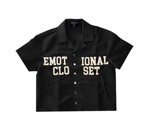 ME| Black “Backyard” Nylon shirt