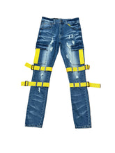 Load image into Gallery viewer, Msociety| “Indigo/Yellow Denim”