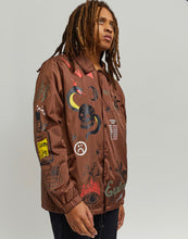 Load image into Gallery viewer, REA| Brown “Gritty Coaches” Jacket