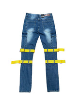 Load image into Gallery viewer, Msociety| “Indigo/Yellow Denim”