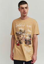 Load image into Gallery viewer, REA| Tan “Grateful roses” tee