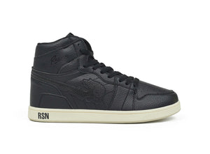 REA| Black\Cream “Flaming Skull” sneakers