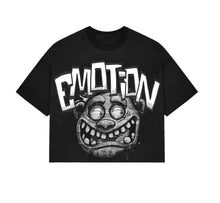 Load image into Gallery viewer, ME| Black “Monster” cropped tee