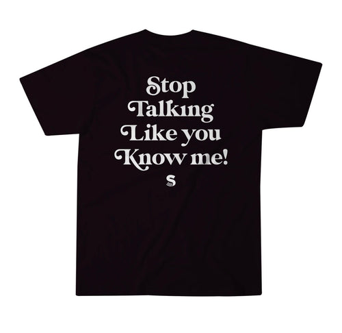 SD| Black “Stop talking” tee