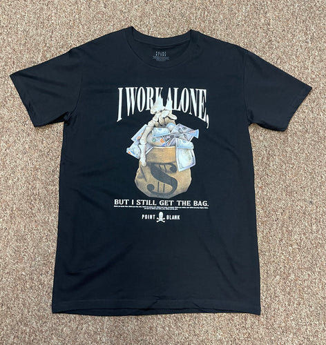 PB| Black “I work alone” tee