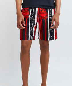 REA| Black/Red “Teddy” shorts