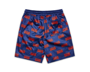 REA| Navy “ Hustler Logo” shorts