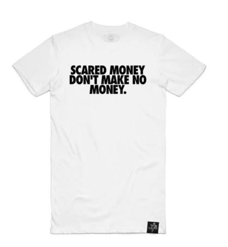 HM| White “Scared money” tee