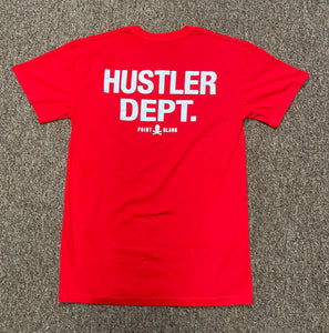 PB| Red “Hustler Dept” tee
