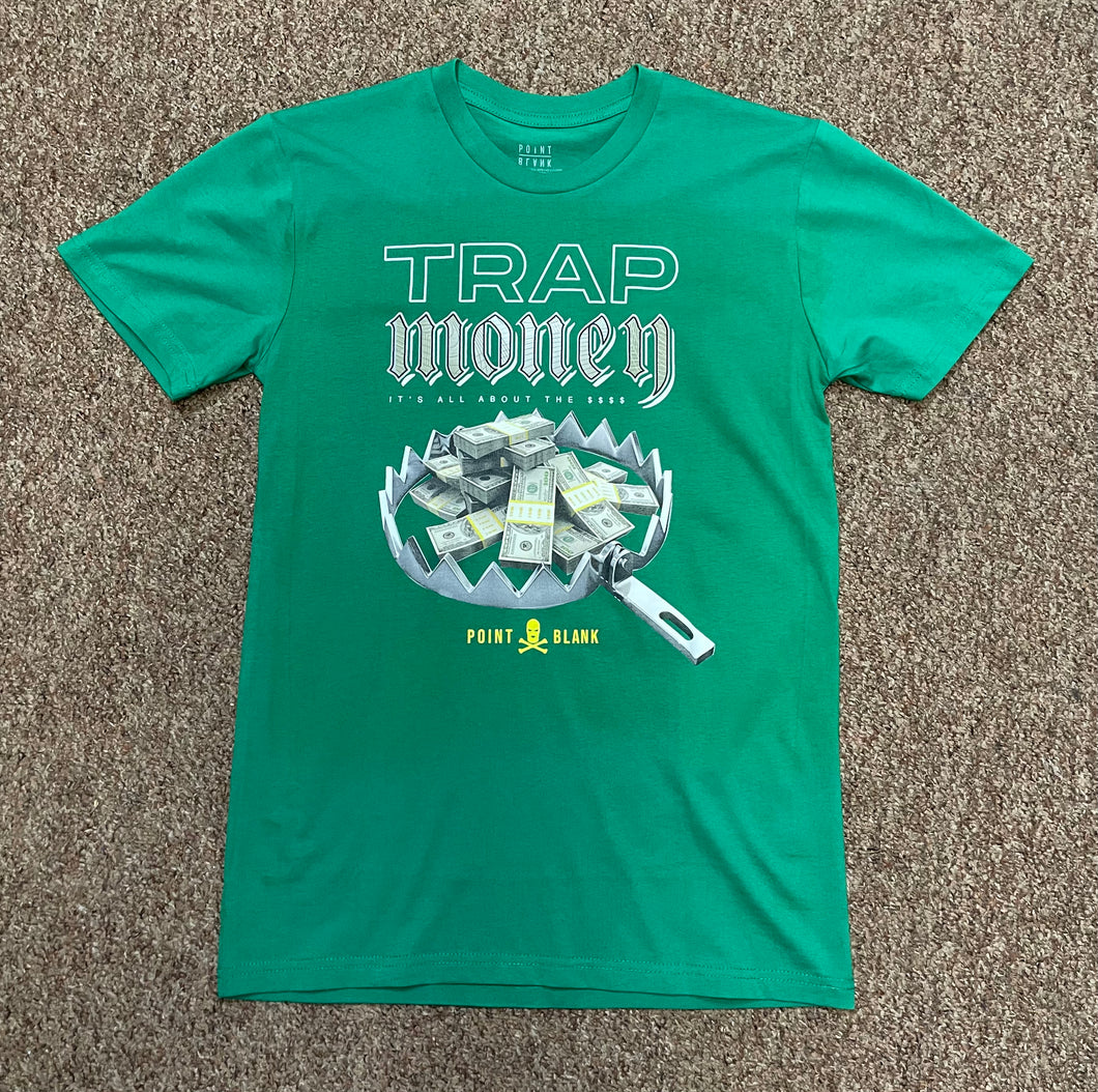 PB| Green “Trap Money” tee