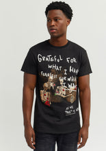 Load image into Gallery viewer, REA| Black “Grateful roses” tee