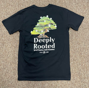 PB| Black “Deeply Rooted” tee