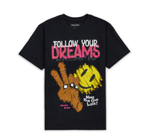 Load image into Gallery viewer, REA| Black “Follow your dreams” tee