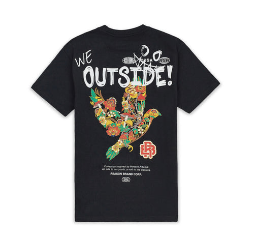 REA| Black “We outside” tee