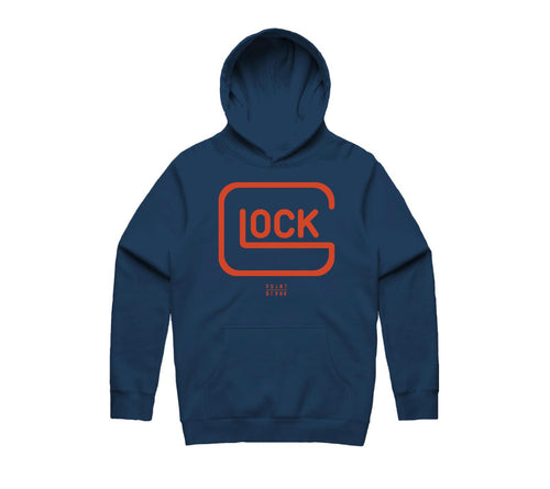 PB| Admiral Blue/ Orange “Glock” Hoodie
