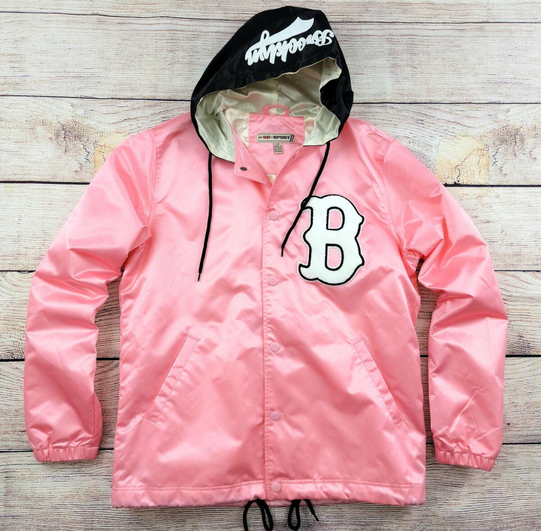 S&D| Pink “Brooklyn” Coaches Jacket