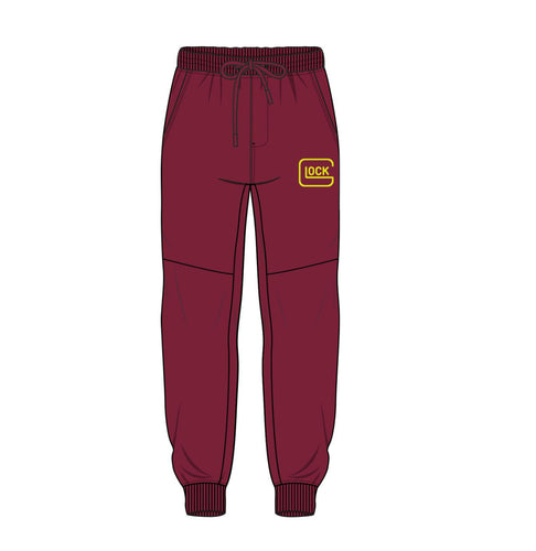 PB| Burgundy/Gold “Glock” Joggers