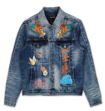 Load image into Gallery viewer, RSN| Flaming Dragon Denim Jacket