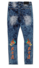 Load image into Gallery viewer, RSN| Flaming Dragon Denim Jeans