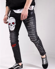 Load image into Gallery viewer, SRN| “Black Skull” Jeans