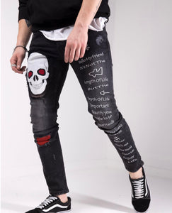 SRN| “Black Skull” Jeans