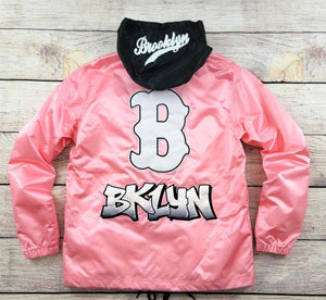 S&D| Pink “Brooklyn” Coaches Jacket